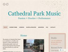 Tablet Screenshot of cathedralparkmusic.com
